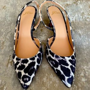 J.Crew Animal Print Kitten Heels